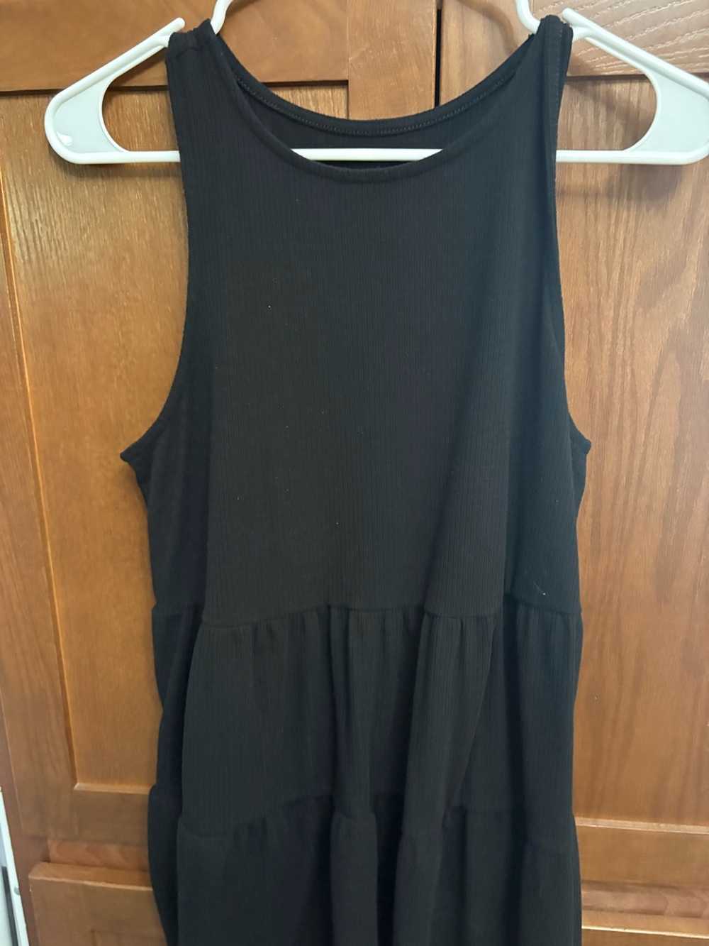 torrid Black Ribbed Tiered Tank Dress